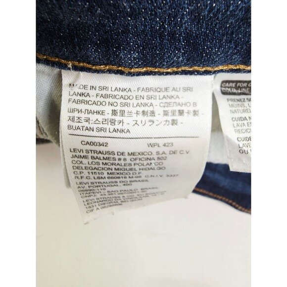 Levis 27X30 Size 4S Womens 505 Straight Leg Blue Denim 5 Pocket Logo Tag Jeans - Picture 11 of 14
